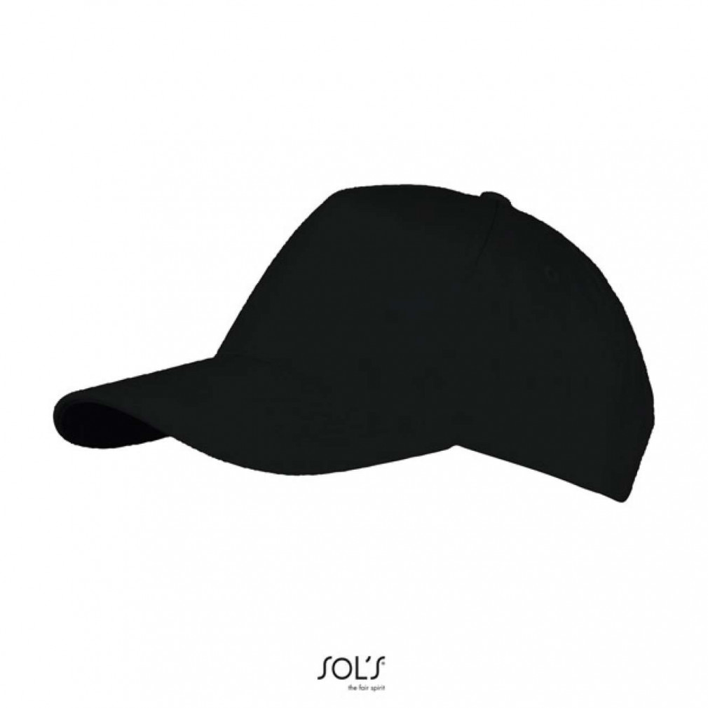 Uniszex sapka SOL'S SO00594 Sol'S Long Beach - 5 panel Cap -Egy méret, Black