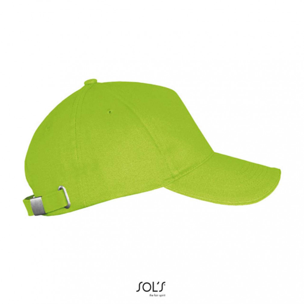 Uniszex sapka SOL'S SO00594 Sol'S Long Beach - 5 panel Cap -Egy méret, Lime