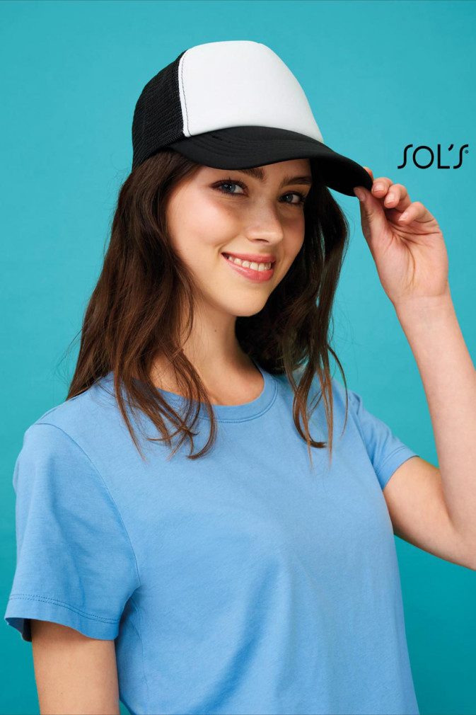 Uniszex sapka SOL'S SO01668 Sol'S Bubble - Five panel Mesh Cap -Egy méret, Black Uniszex sapka SOL'S SO01668 Sol'S Bubble - Five panel Mesh Cap -Egy méret, Black