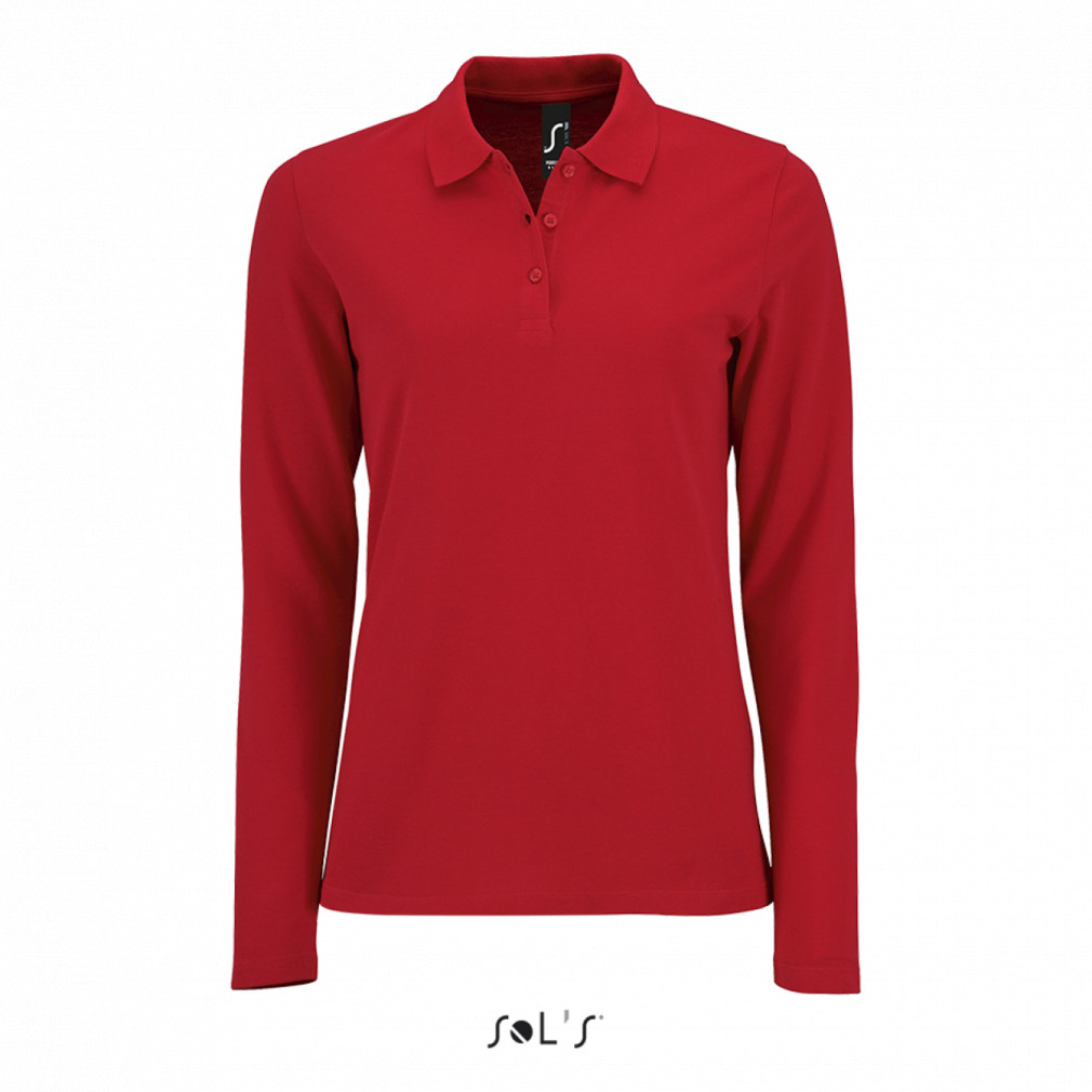 Női galléros póló SOL'S SO02083 Sol'S perfect Lsl Women - Long-Sleeve piqué polo Shirt -2XL, Red Női galléros póló SOL'S SO02083 Sol'S perfect Lsl Women - Long-Sleeve piqué polo Shirt -2XL, Red