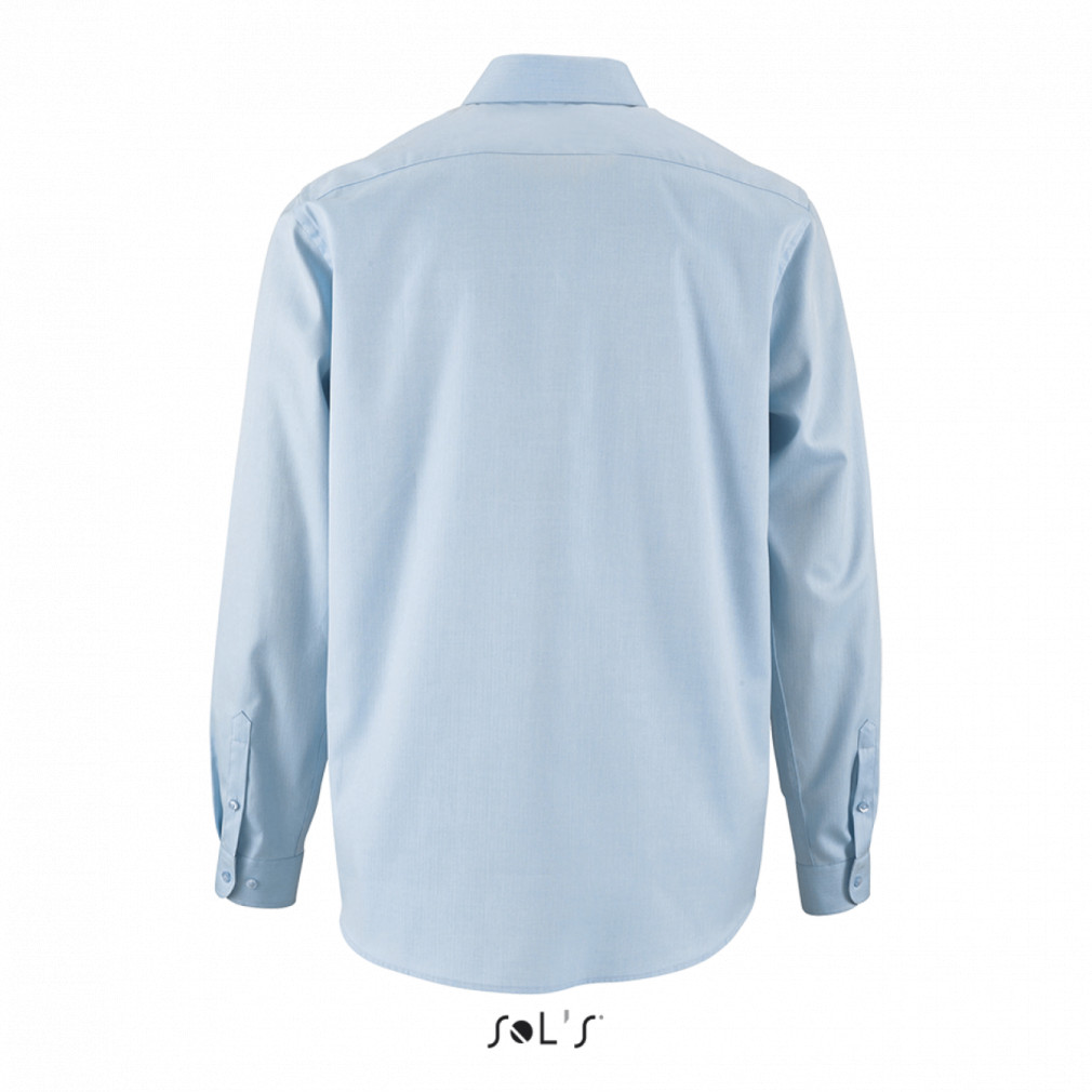 Férfi ing SOL'S SO02102 Sol'S Brody Men - Herringbone Shirt -3XL, Sky Blue