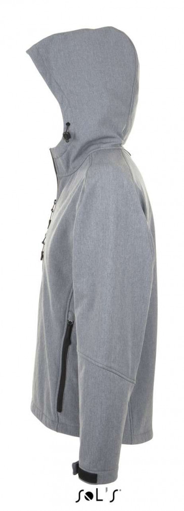 Férfi Softshell SOL'S SO46602 Sol'S Replay Men - Hooded Softshell -S, Grey Melange