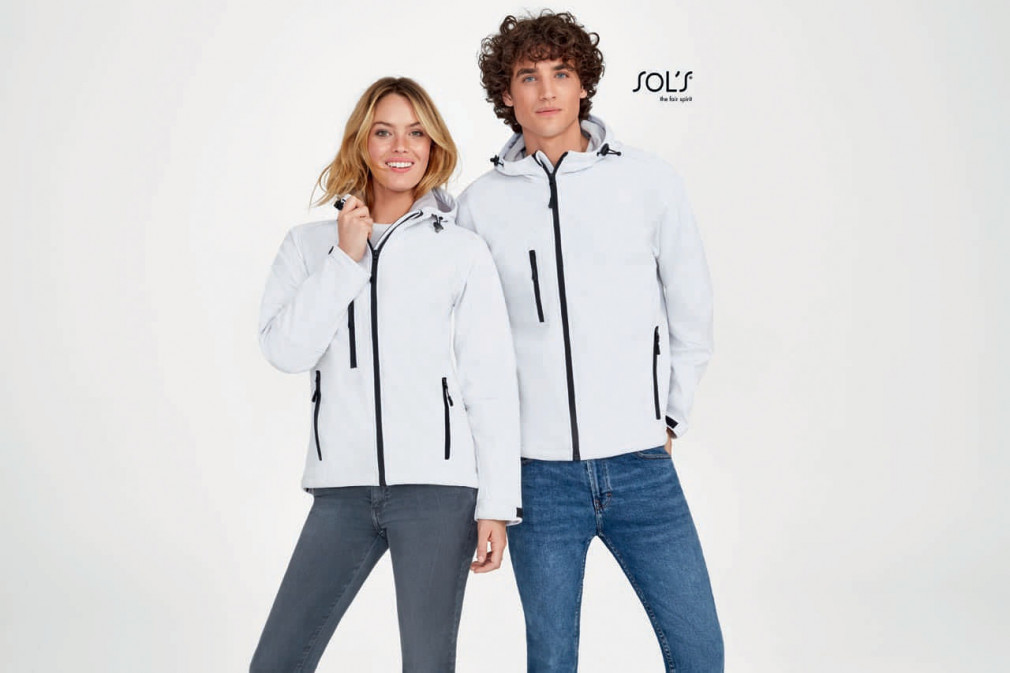 Férfi Softshell SOL'S SO46602 Sol'S Replay Men - Hooded Softshell -L, White
