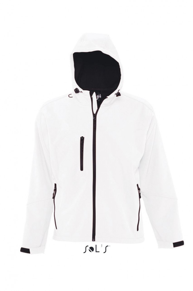 Férfi Softshell SOL'S SO46602 Sol'S Replay Men - Hooded Softshell -L, White