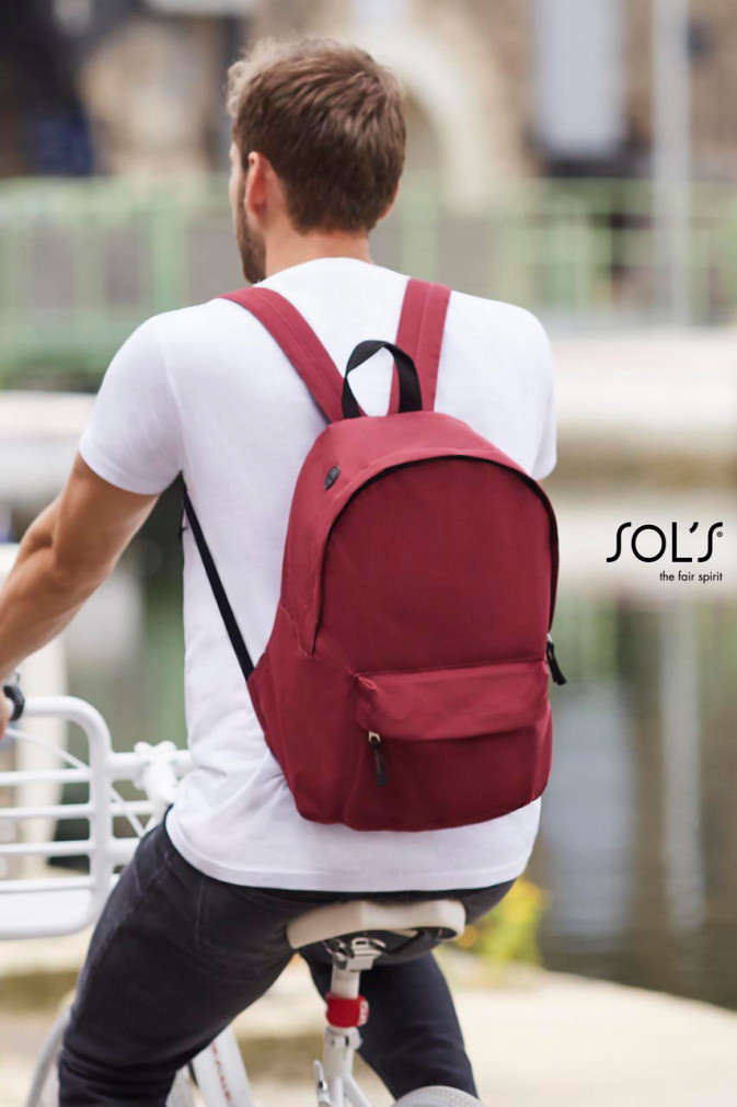 Uniszex hátizsák SOL'S SO70100 Sol'S Rider - 600D polyester Rucksack -Egy méret, Red