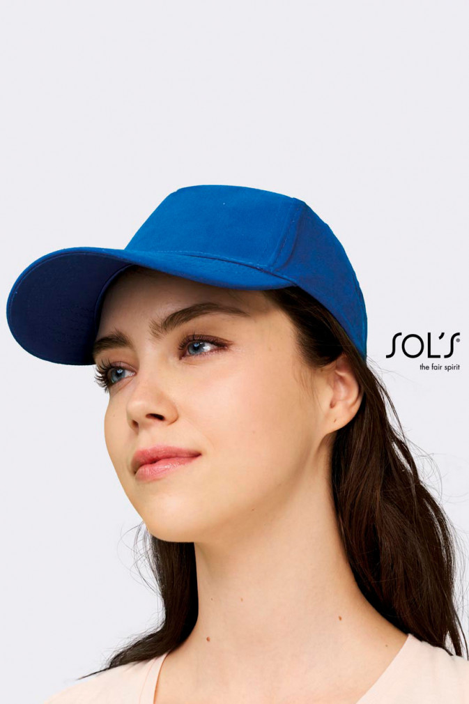 Uniszex sapka SOL'S SO88110 Sol'S Sunny - Five panel Cap -Egy méret, Sky Blue