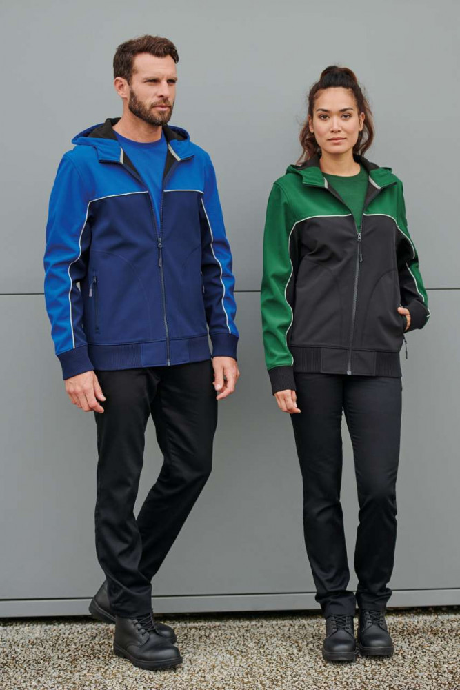 Uniszex kabát Designed To Work WK450 3-Layer Two-Tone Bionic Softshell Jacket -XL, Black/Orange