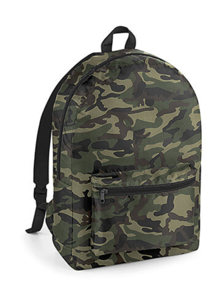 Hátizsák Bag Base Packaway Backpack - Egy méret, Jungle Camo/Fekete