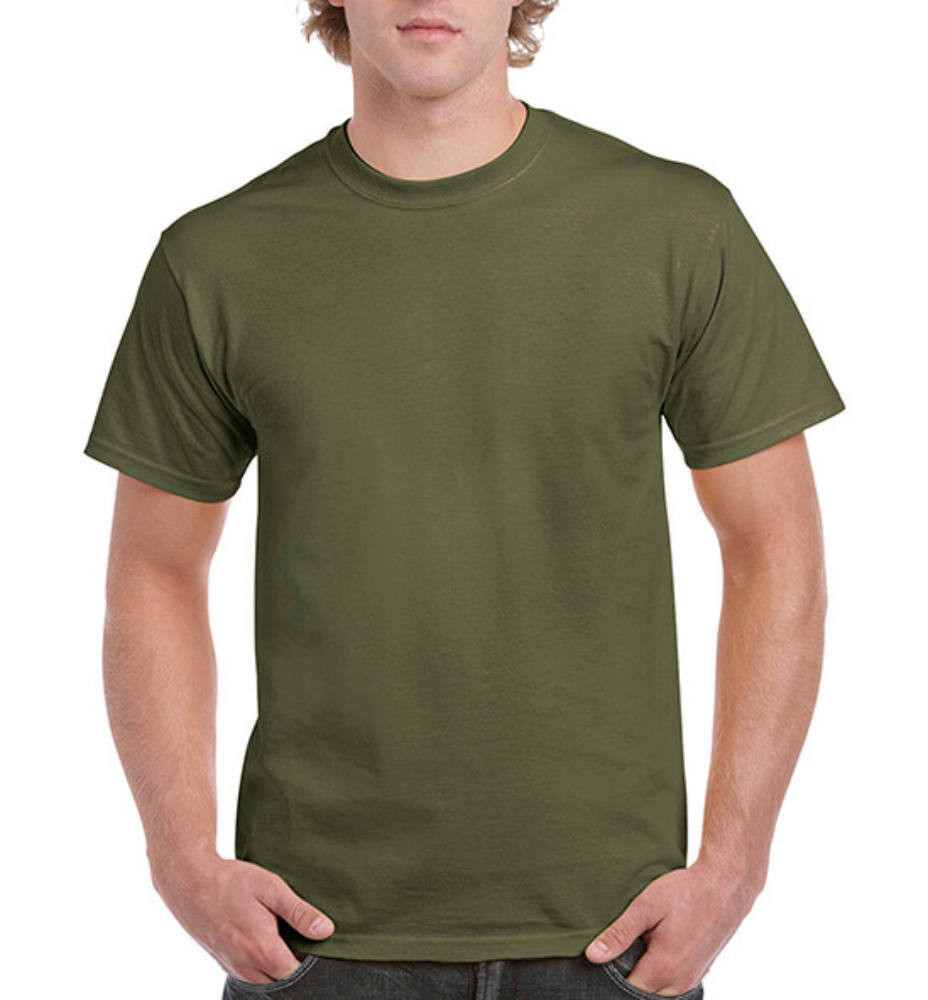 Csomag akciós póló (minimum 3 db) Uniszex póló Rövid ujjú Gildan Ultra Cotton Adult T-Shirt - M, Katonai zöld
