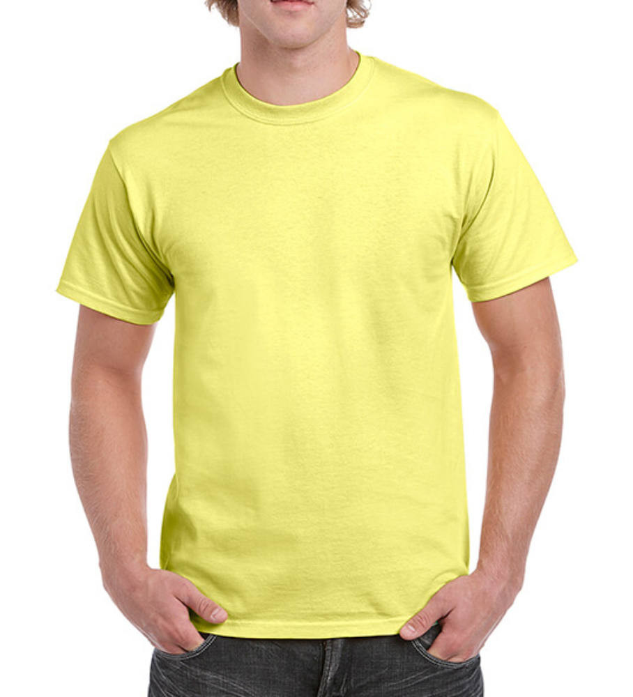 Csomag akciós póló (minimum 3 db) Uniszex póló Rövid ujjú Gildan Ultra Cotton Adult T-Shirt - L, Cornsilk (világossárga)