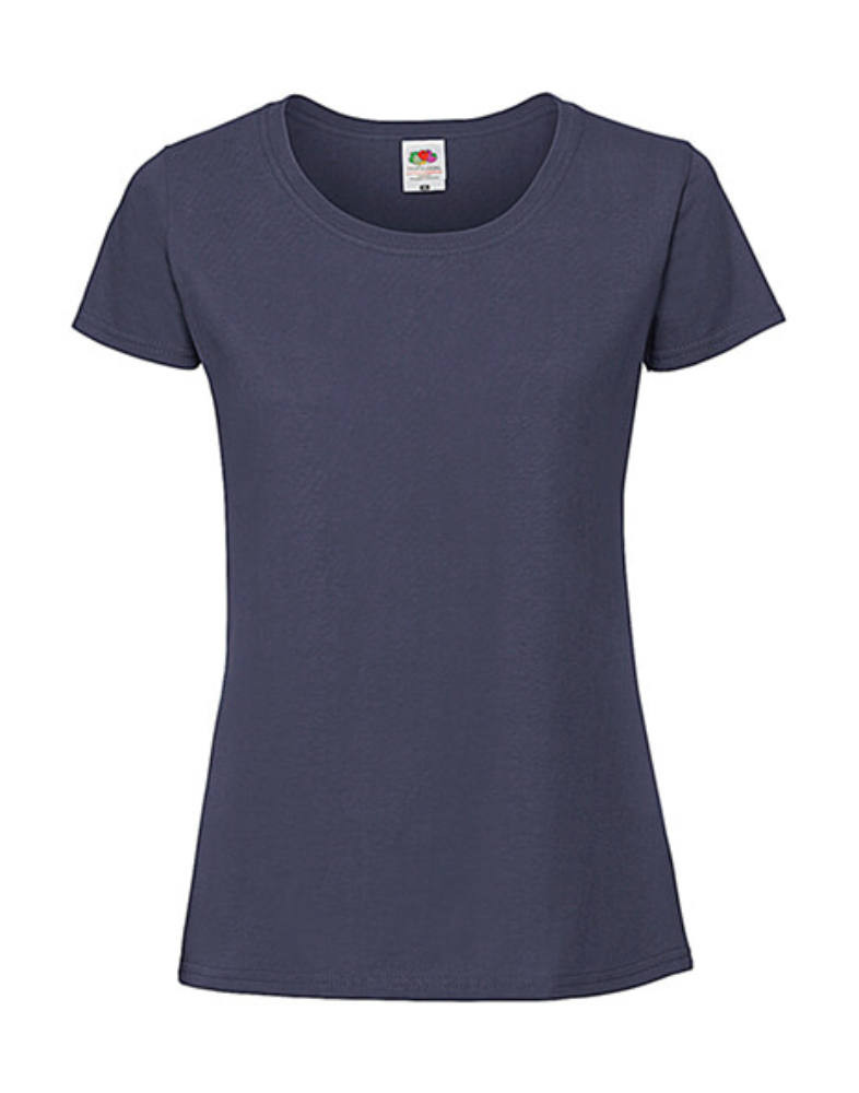 Csomag akciós póló (minimum 3 db) Női póló Rövid ujjú Fruit of the Loom Lady-Fit Ringspun Premium T - 2XL, Sötétkék (navy)