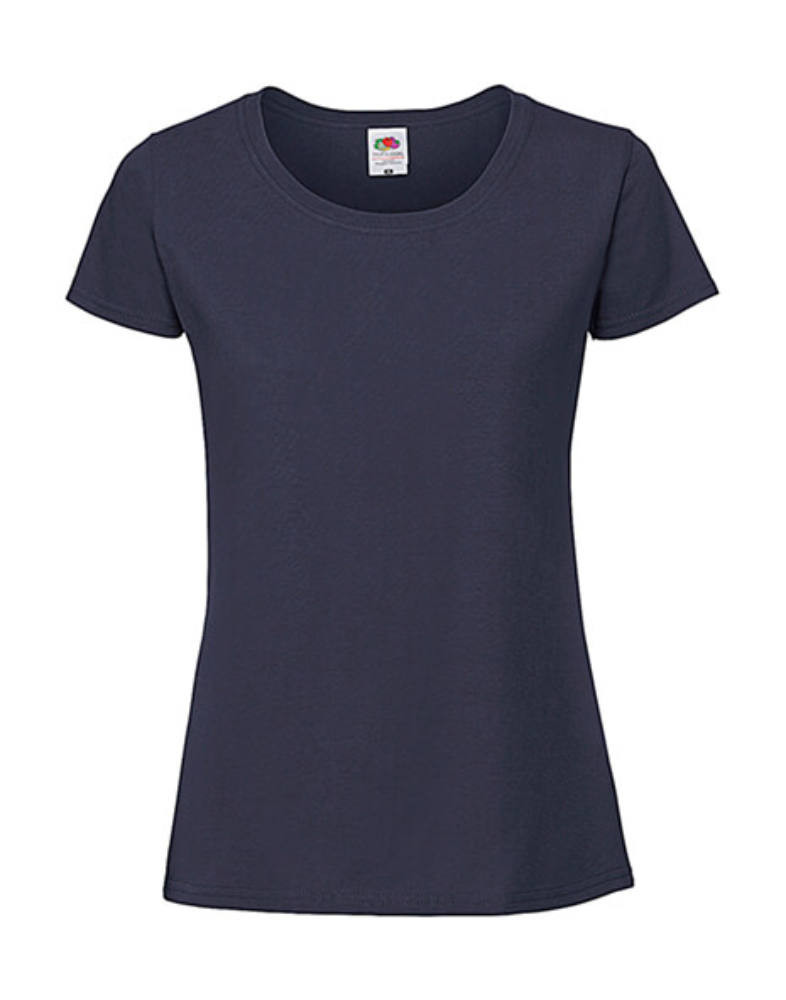 Csomag akciós póló (minimum 3 db) Női póló Rövid ujjú Fruit of the Loom Lady-Fit Ringspun Premium T - M, Mély sötétkék (navy)