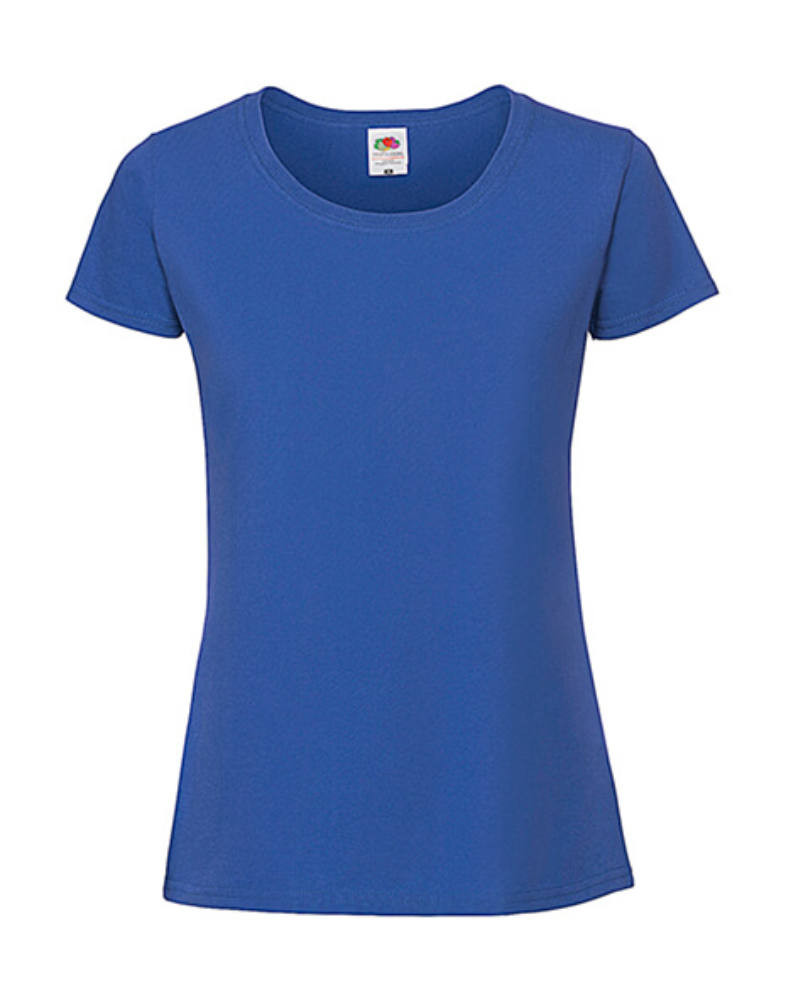 Csomag akciós póló (minimum 3 db) Női póló Rövid ujjú Fruit of the Loom Lady-Fit Ringspun Premium T - S, Királykék