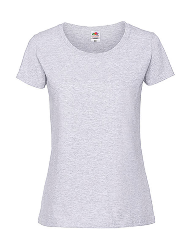 Csomag akciós póló (minimum 3 db) Női póló Rövid ujjú Fruit of the Loom Lady-Fit Ringspun Premium T - 2XL, Hamuszürke