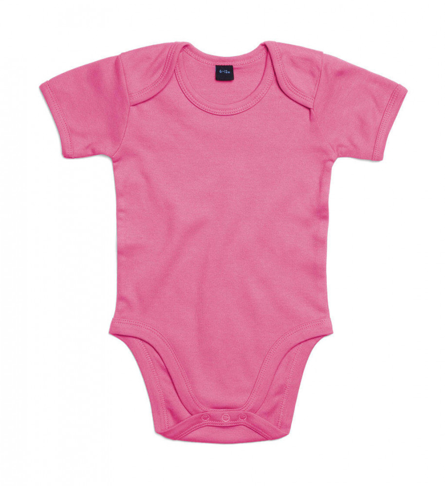 Bébi rövid ujjú kezeslábas BabyBugz Baby Bodysuit 0-3, Bubble Gum Rózsaszín