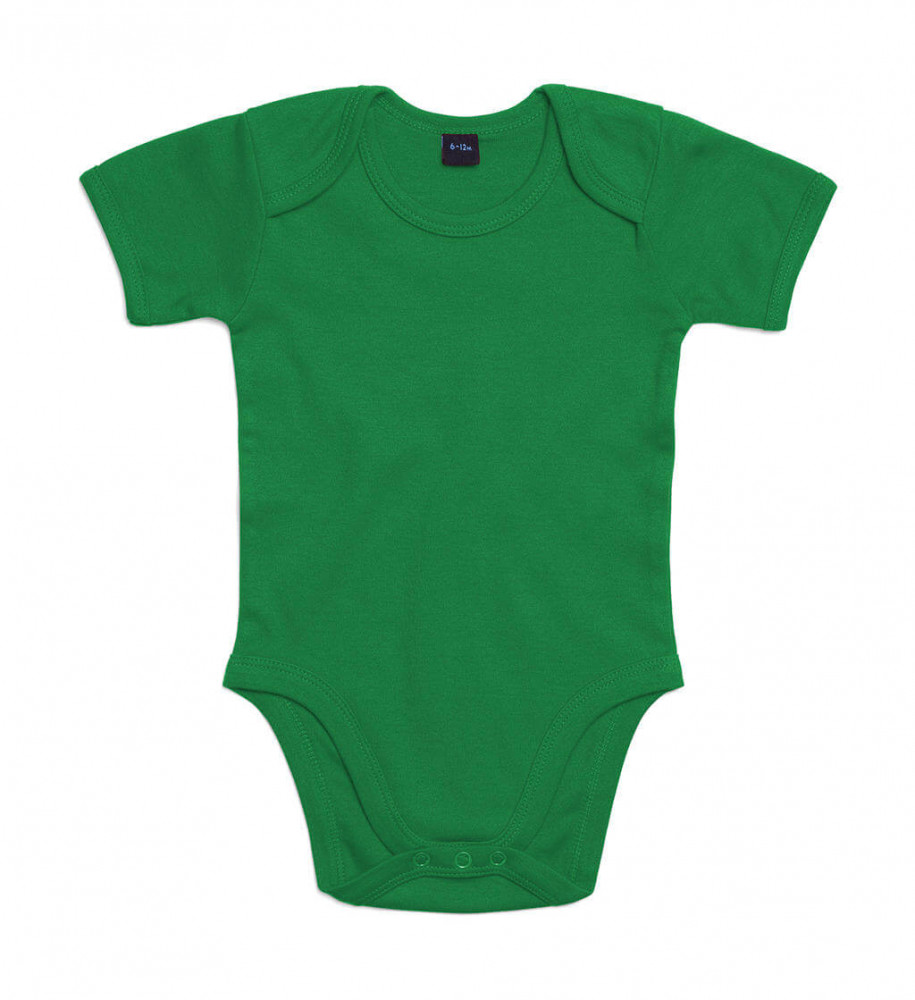 Bébi rövid ujjú kezeslábas BabyBugz Baby Bodysuit 3-6, Kelly zöld