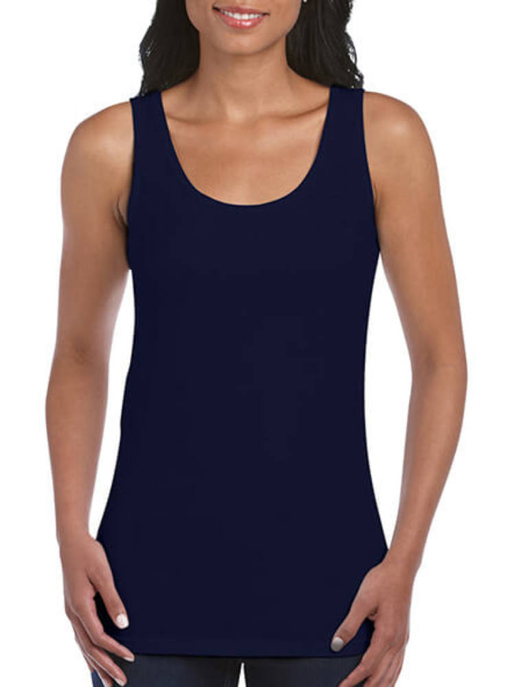 Női póló Ujjatlan Gildan Gildan Ladies Softstyle Tank Top - L, Sötétkék (navy) Női póló Ujjatlan Gildan Gildan Ladies Softstyle Tank Top - L, Sötétkék (navy)