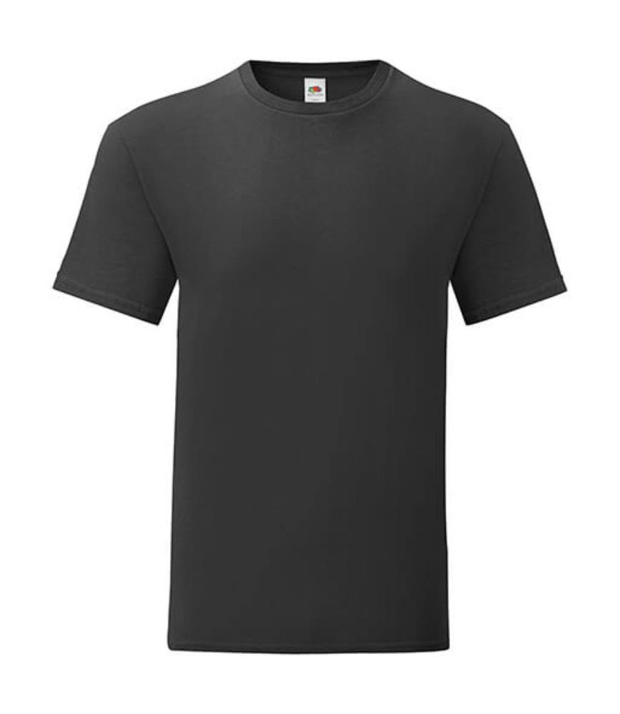 Csomag akciós póló (minimum 5 db) Férfi rövid ujjú póló Fruit of the Loom Iconic 150 T -3XL, Fekete