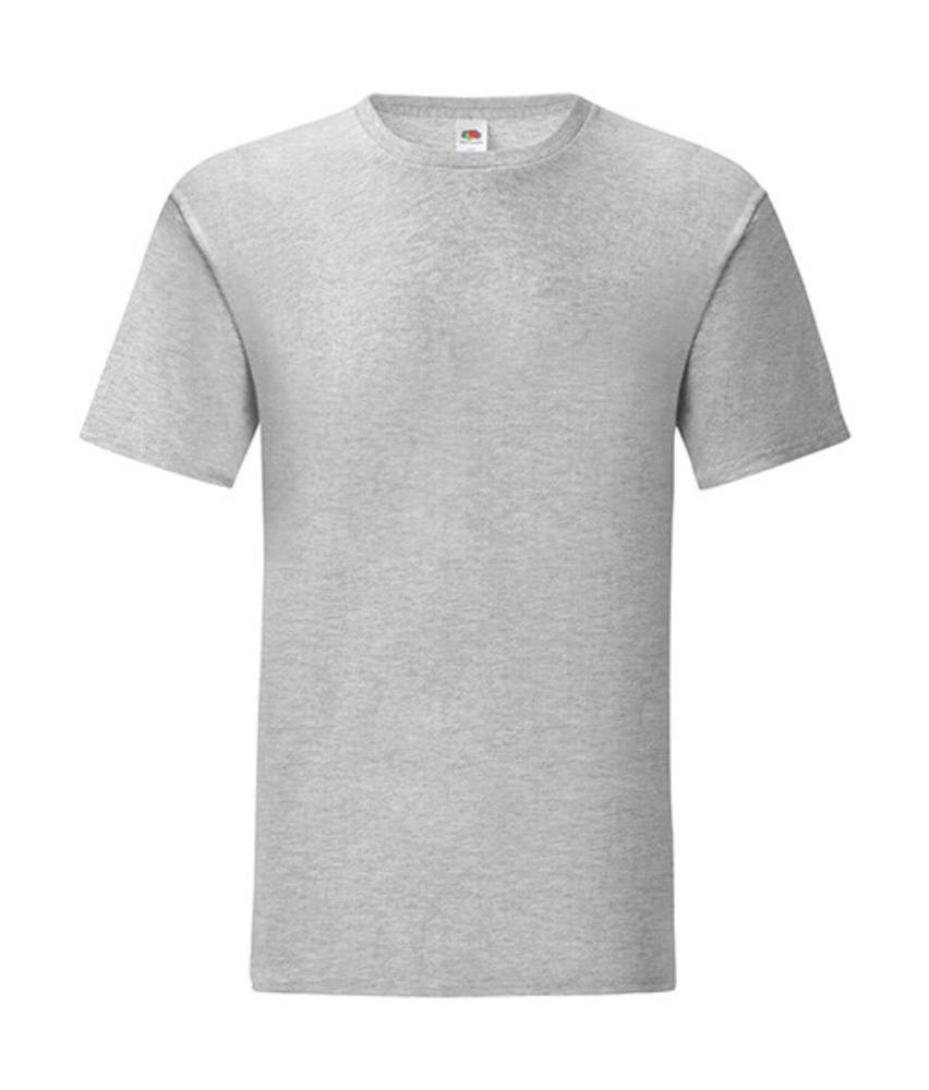 Csomag akciós póló (minimum 5 db) Férfi rövid ujjú póló Fruit of the Loom Iconic 150 T -3XL, Heather szürke
