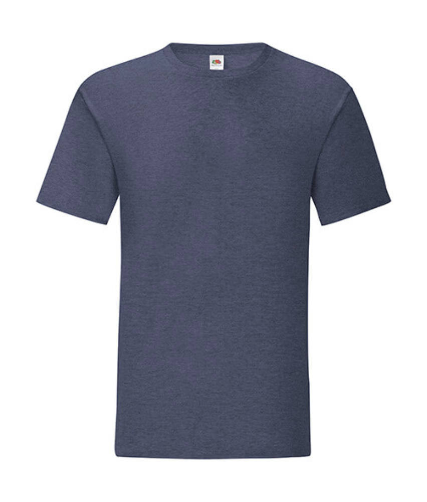 Csomag akciós póló (minimum 5 db) Férfi rövid ujjú póló Fruit of the Loom Iconic 150 T -3XL, Vintage Heather Sötétkék