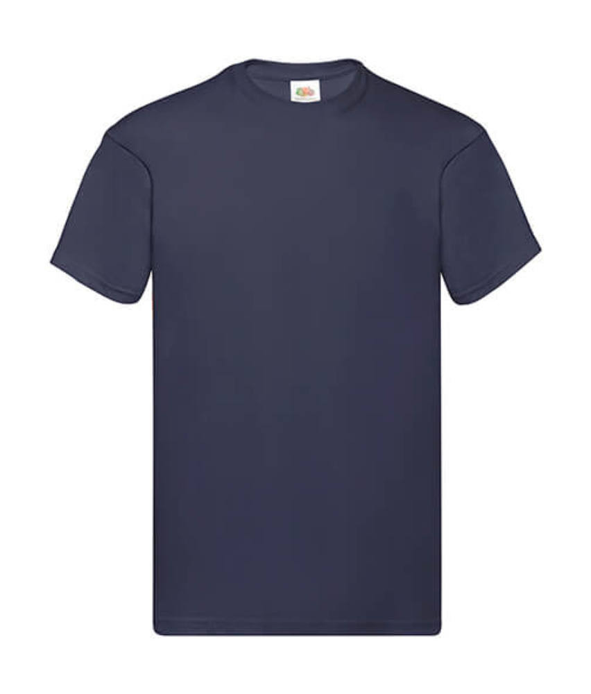 Férfi póló Rövid ujjú Fruit of the Loom Original Full Cut T-Shirt - S, Mély sötétkék (navy)