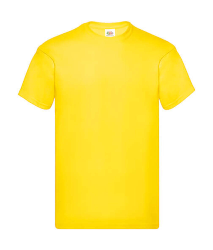 Férfi póló Rövid ujjú Fruit of the Loom Original Full Cut T-Shirt - L, Sárga