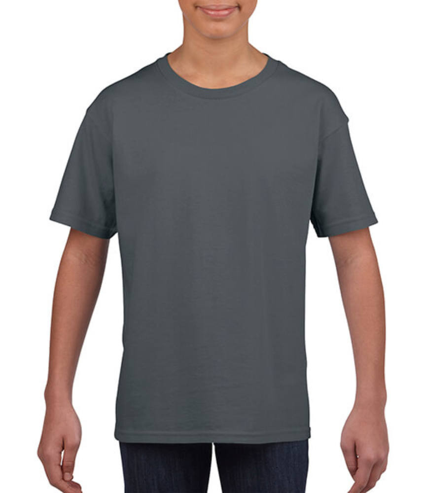 Gyerek póló Rövid ujjú Gildan Softstyle Youth T-Shirt - M (116/134), Szénszürke