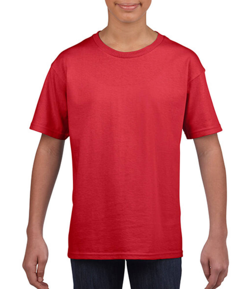 Gyerek póló Rövid ujjú Gildan Softstyle Youth T-Shirt - M (116/134), Piros