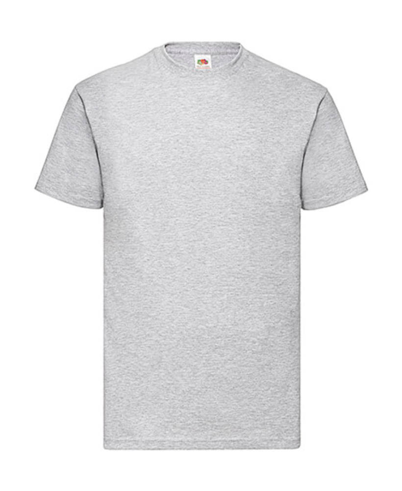 Csomag akciós póló (minimum 5 db) Férfi póló Rövid ujjú Fruit of the Loom Valueweight Tee - 4XL , Heather szürke