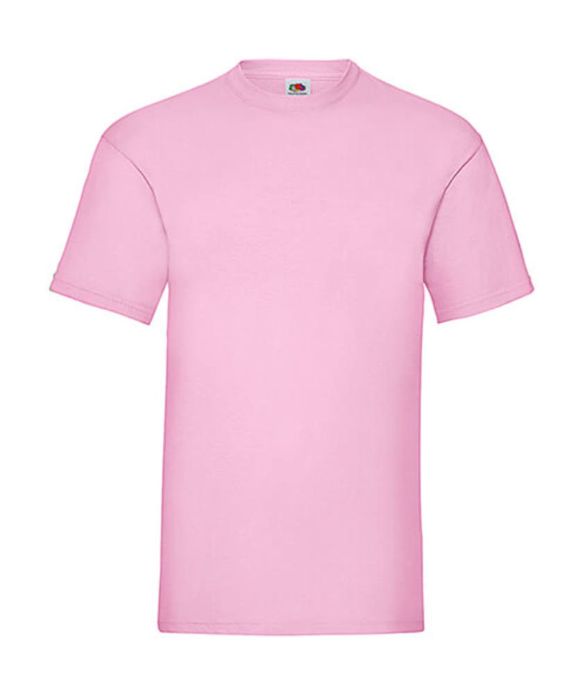 Csomag akciós póló (minimum 5 db) Férfi póló Rövid ujjú Fruit of the Loom Valueweight Tee - 3XL , Világos rózsaszín (pink)