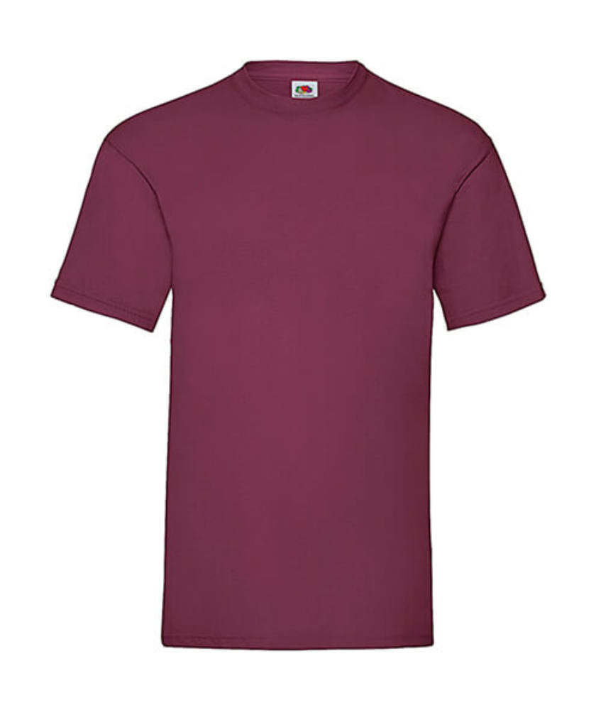 Csomag akciós póló (minimum 5 db) Férfi póló Rövid ujjú Fruit of the Loom Valueweight Tee - 3XL , Burgundi vörös