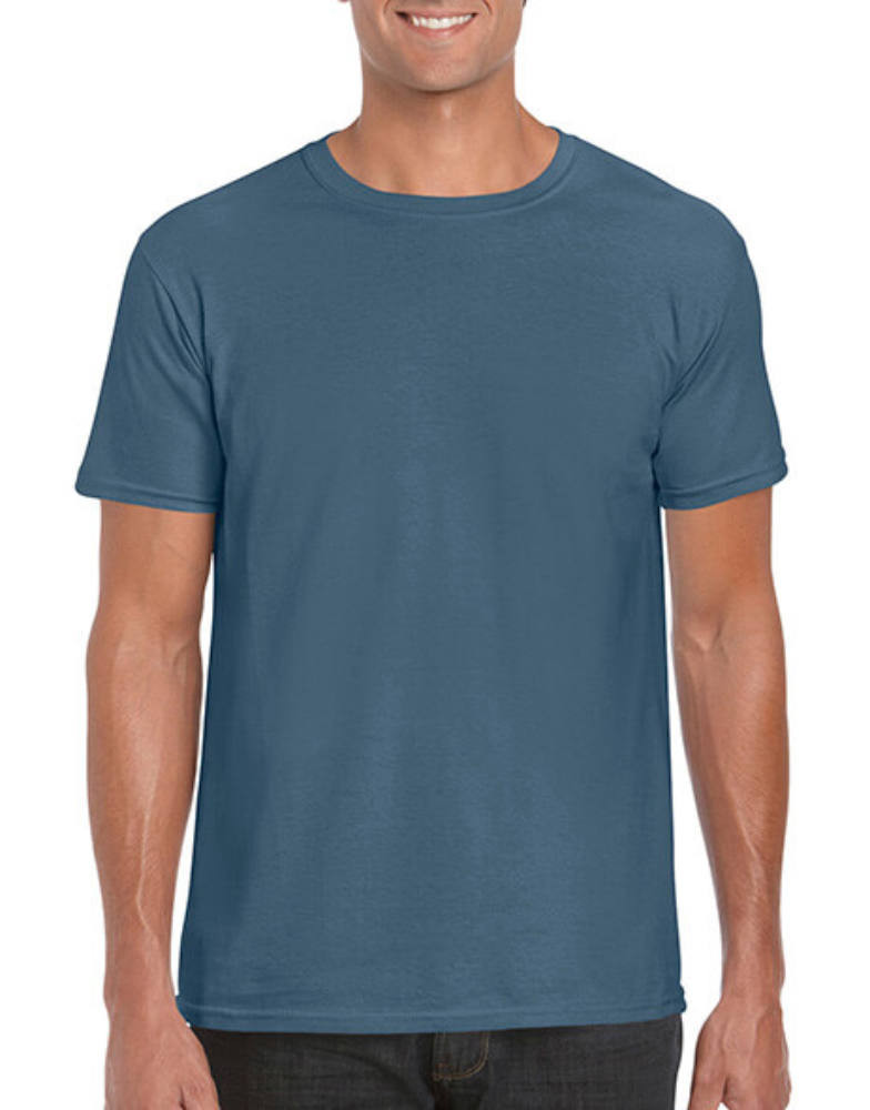 Férfi póló Rövid ujjú Gildan Softstyle Ring Spun T-Shirt - L, Indigókék
