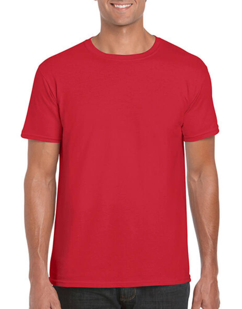 Férfi póló Rövid ujjú Gildan Softstyle Ring Spun T-Shirt - L, Piros