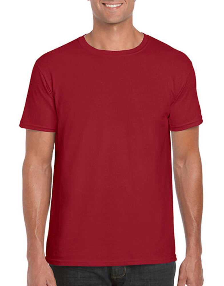 Férfi póló Rövid ujjú Gildan Softstyle Ring Spun T-Shirt - L, Bíboros vörös