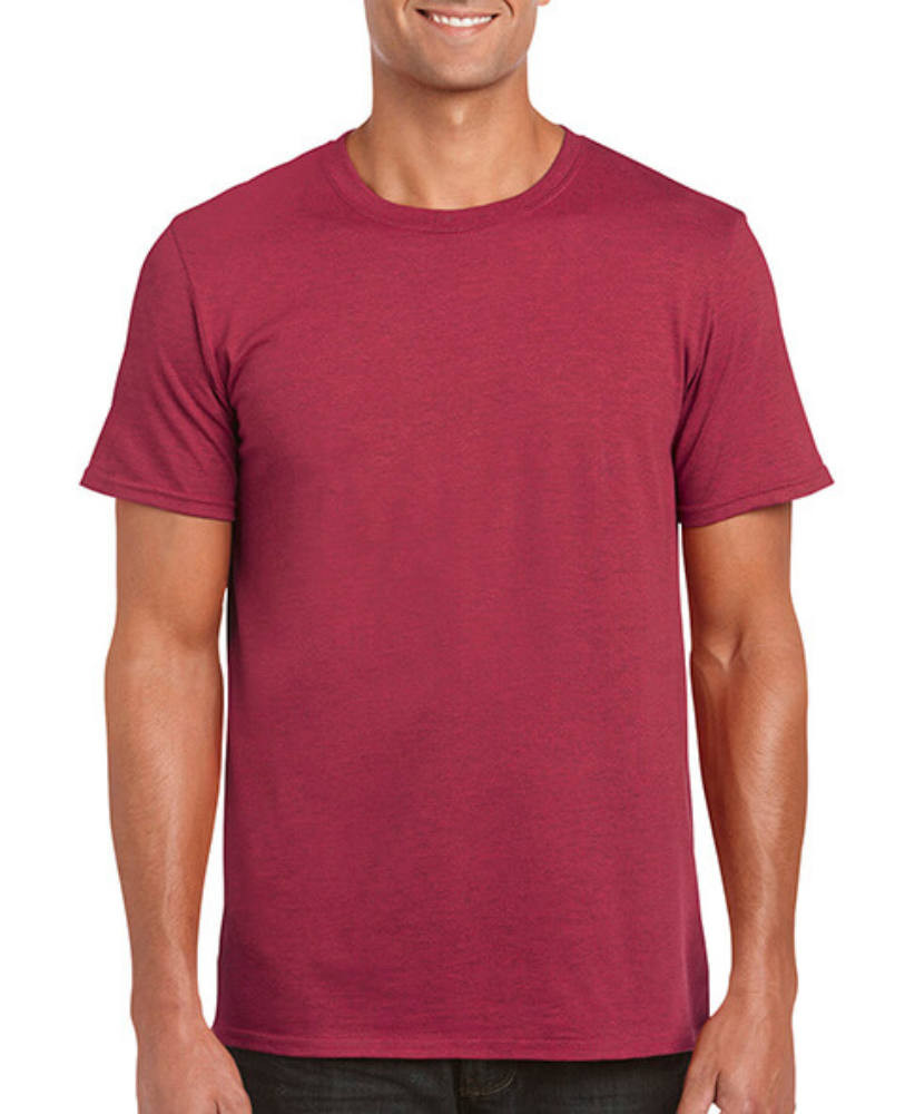 Férfi póló Rövid ujjú Gildan Softstyle Ring Spun T-Shirt - M, Antik meggypiros