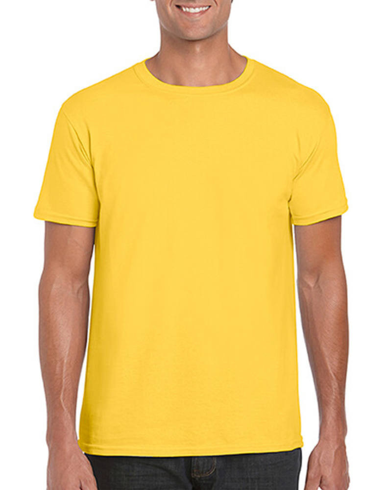 Férfi póló Rövid ujjú Gildan Softstyle Ring Spun T-Shirt - 2XL, Daisy (százszorszép sárga)