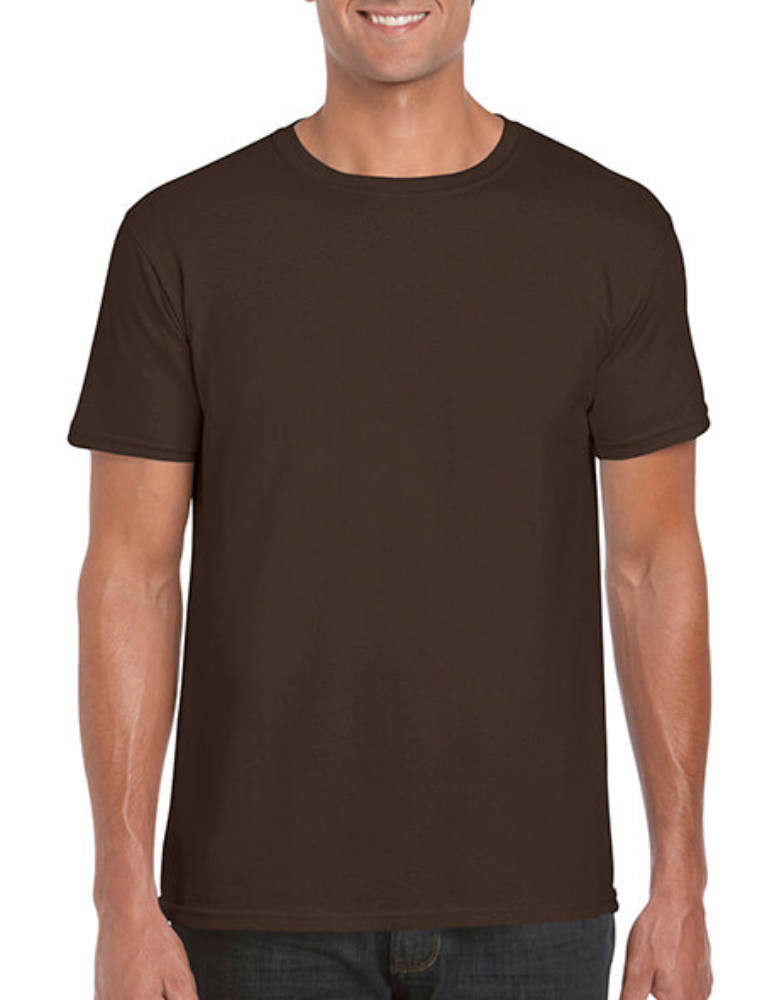 Férfi póló Rövid ujjú Gildan Softstyle Ring Spun T-Shirt - XL, Sötét csokoládébarna