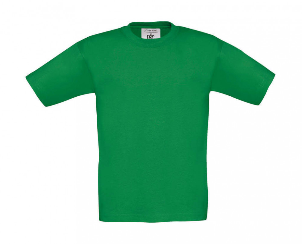 Gyerek rövid ujjú póló B and C Exact 150/kids T-Shirt 3/4 (98/104), Kelly zöld