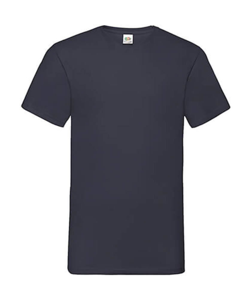 Férfi póló Rövid ujjú Fruit of the Loom Valueweight V-Neck-Tee - 3XL, Mély sötétkék (navy)