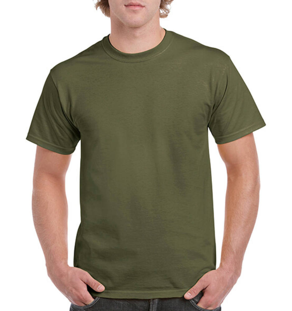 Férfi póló Rövid ujjú Gildan Heavy Cotton Adult T-Shirt - M, Katonai zöld