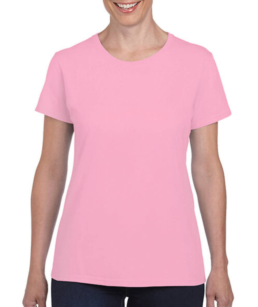 Női póló Rövid ujjú Gildan Ladies&#039; Heavy Cotton? T-Shirt - XL, Világos rózsaszín (pink)