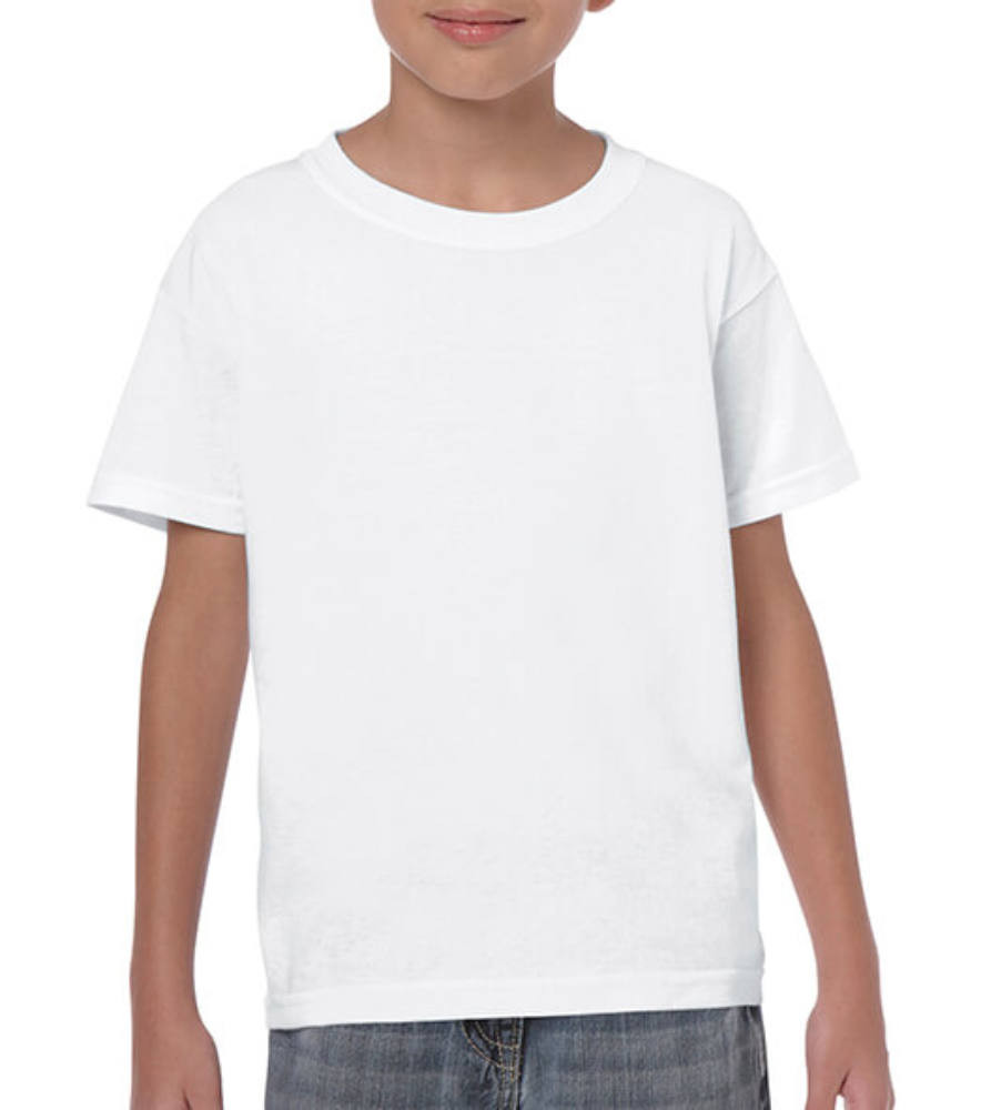 Gyerek póló Rövid ujjú Gildan Heavy Cotton Youth T-Shirt - M (170), Fehér
