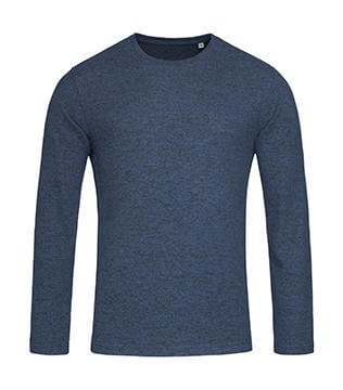Férfi hosszú ujjú kötött felső Stedman Knit Long Sleeve XL, Marina kék Melange