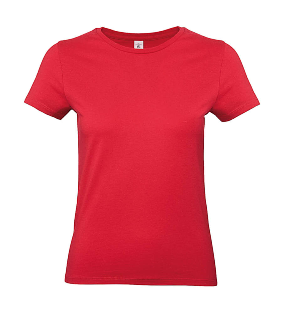 Női rövid ujjú póló B&C #E190 /women T-Shirt -3XL, Piros