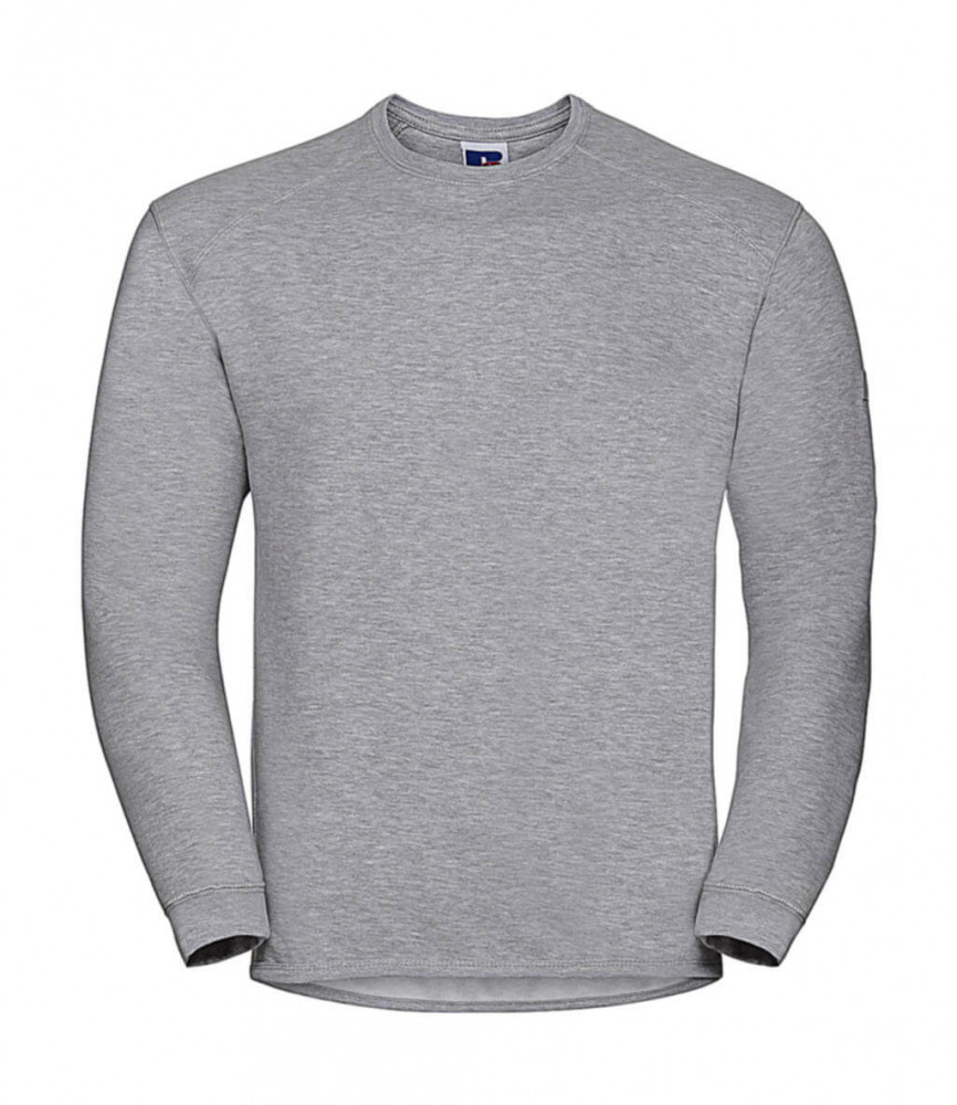 Uniszex hosszú ujjú pulóver munkaruha Russell Europe Workwear Set-In Sweatshirt S, Világos Oxford