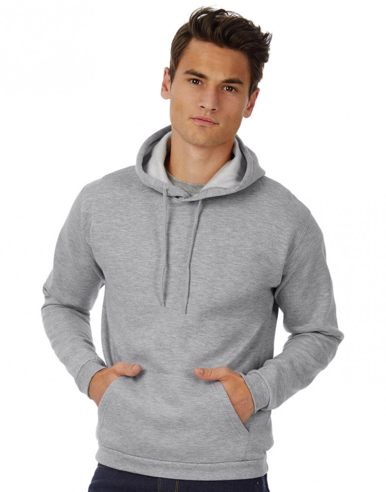 Férfi kapucnis hosszú ujjú pulóver B and C ID.203 50/50 Hooded Sweatshirt Unisex XS, Fehér