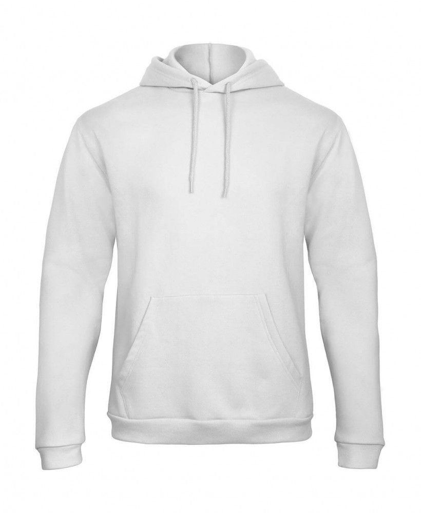 Férfi kapucnis hosszú ujjú pulóver B and C ID.203 50/50 Hooded Sweatshirt Unisex 2XL, Fehér