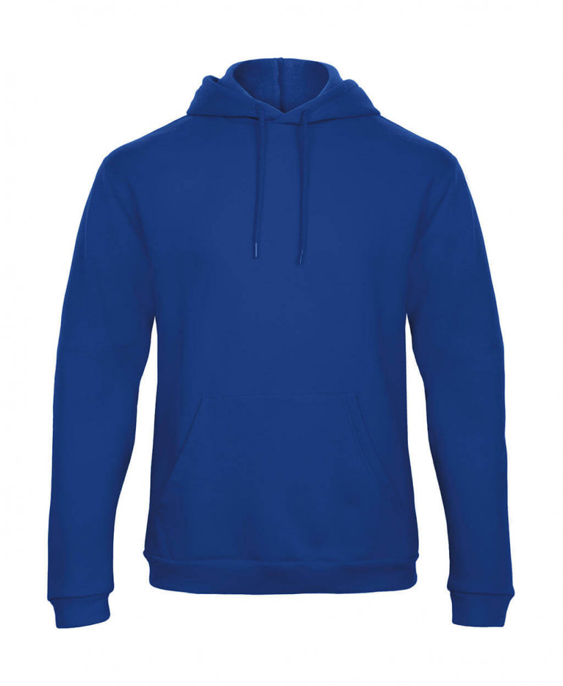 Férfi kapucnis hosszú ujjú pulóver B and C ID.203 50/50 Hooded Sweatshirt Unisex M, Királykék