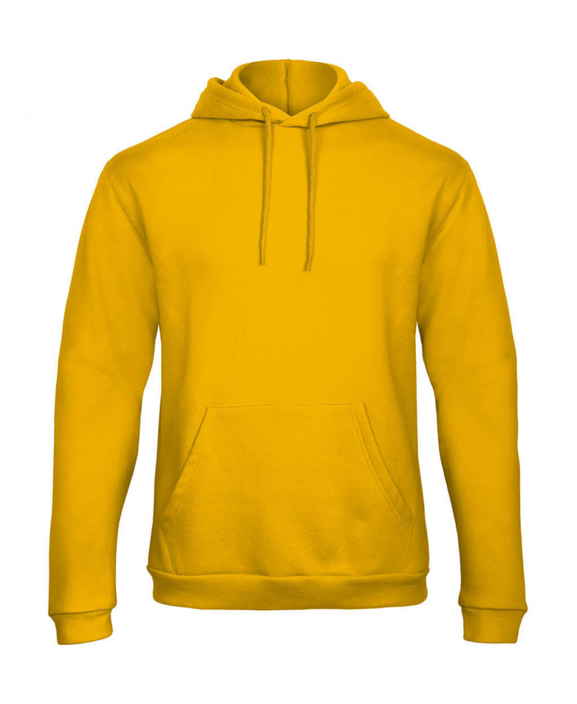 Férfi kapucnis hosszú ujjú pulóver B and C ID.203 50/50 Hooded Sweatshirt Unisex L, Aranysárga