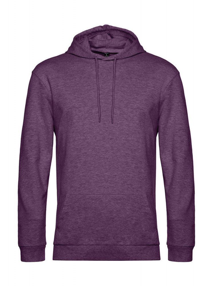 Férfi kapucnis hosszú ujjú pulóver B and C #Hoodie French Terry XL, Heather Lila